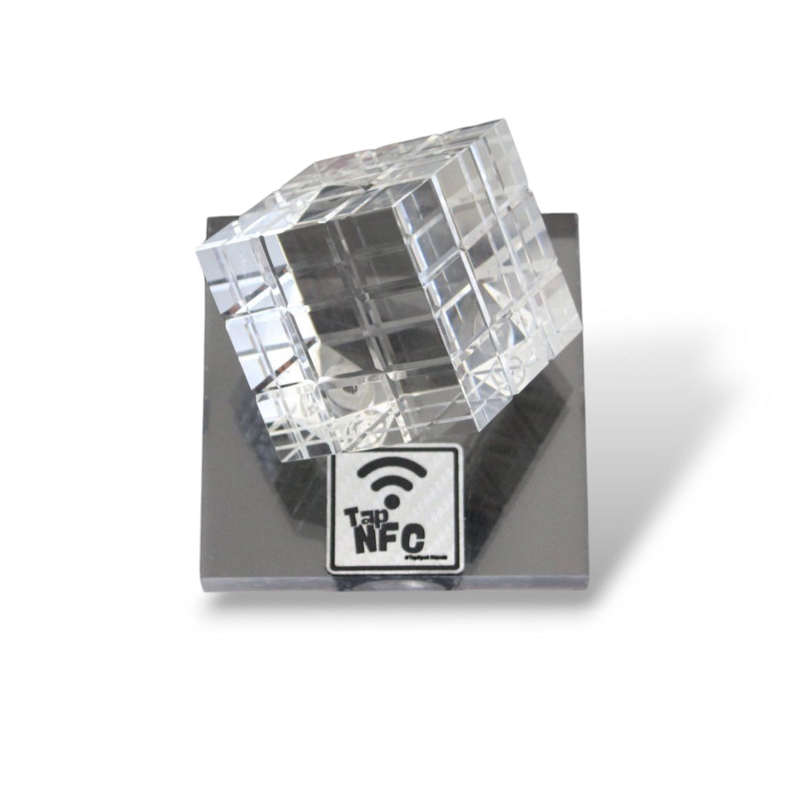 TapSpot Prism – NFC Smart Spinning Crystal Cube Display