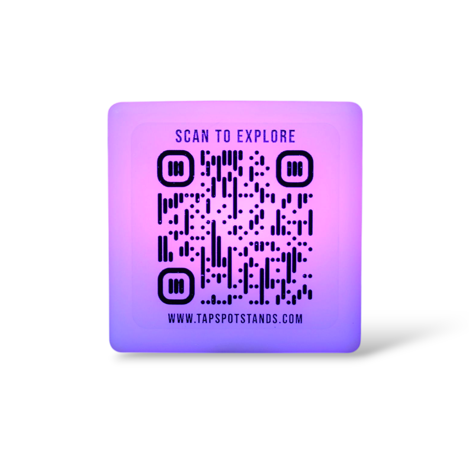 TapSpot Edge – NFC & QR Smart LED Cube with Remote Control