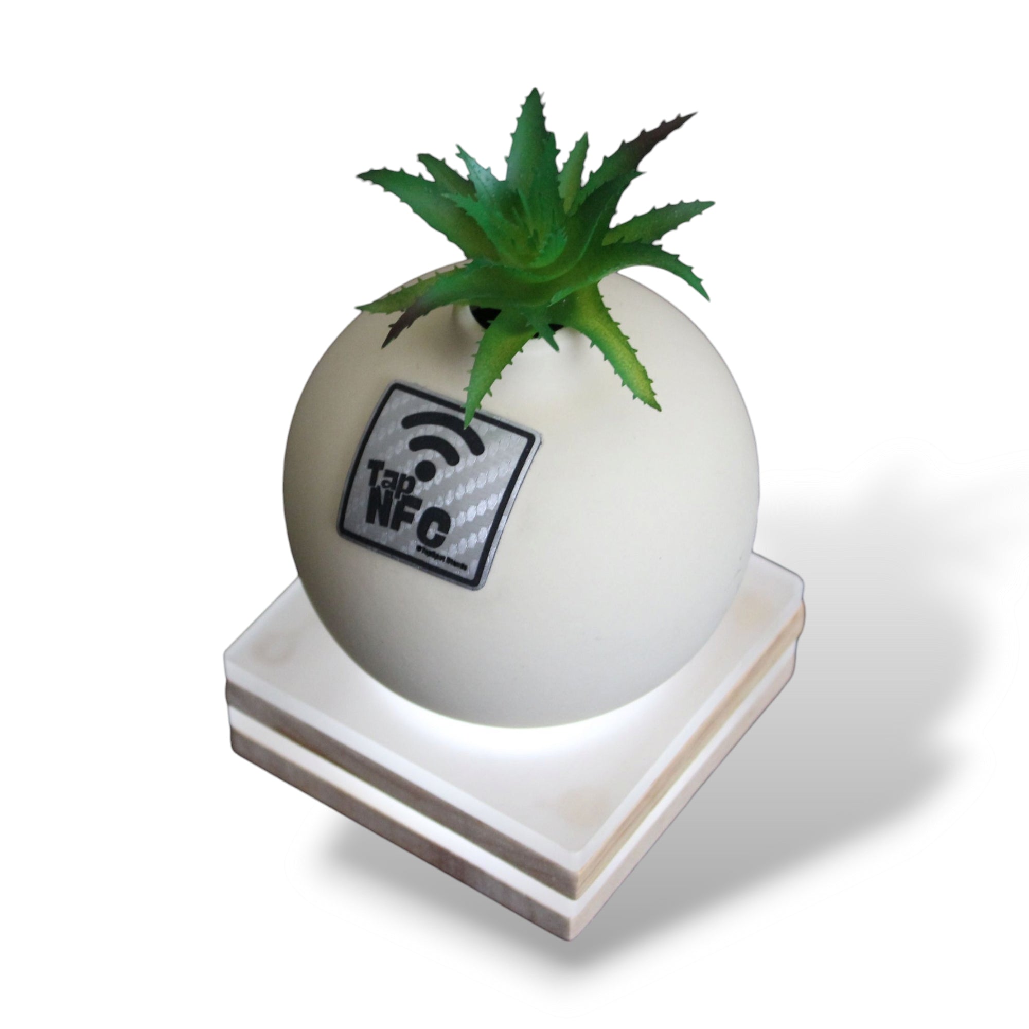 TapSpot Pod – NFC Smart Vase Stand with Glowing Base